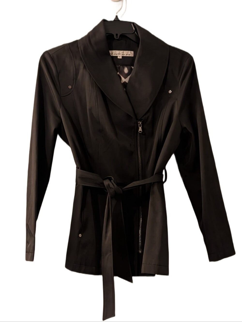 Kenneth Cole Belted Trench Blazer  with Lining